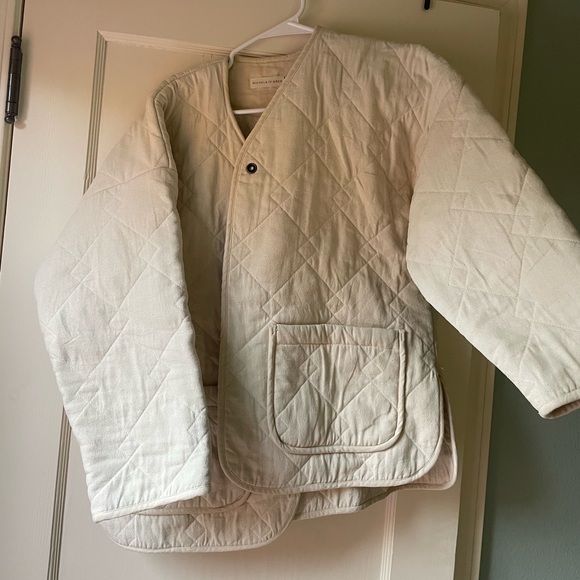 Micaela Greg Diamond Quilted Jacket Cream - Picture 3 of 4